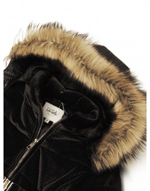 Girls Jacket Quilted Urban Black